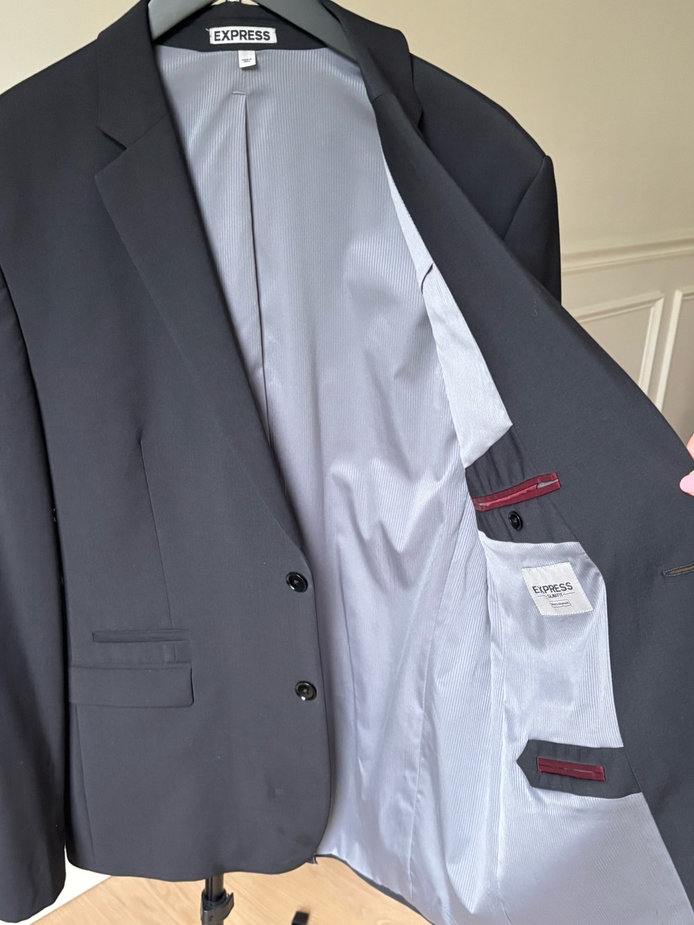 EXPRESS Men’s Single-Breasted 42S SUIT, 32x32 Pants - Picture 4 of 12